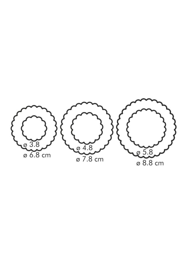 تسكوما قوالب تقطيع بسكويت مزدوجه علي شكل ورده    6 احجام  "DELICIA" - Image 3